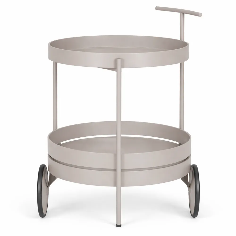 Multifunktionaler Servierwagen mit Rollen und zwei Ablagen, ideal für Küche, Wohnzimmer und Esszimmer