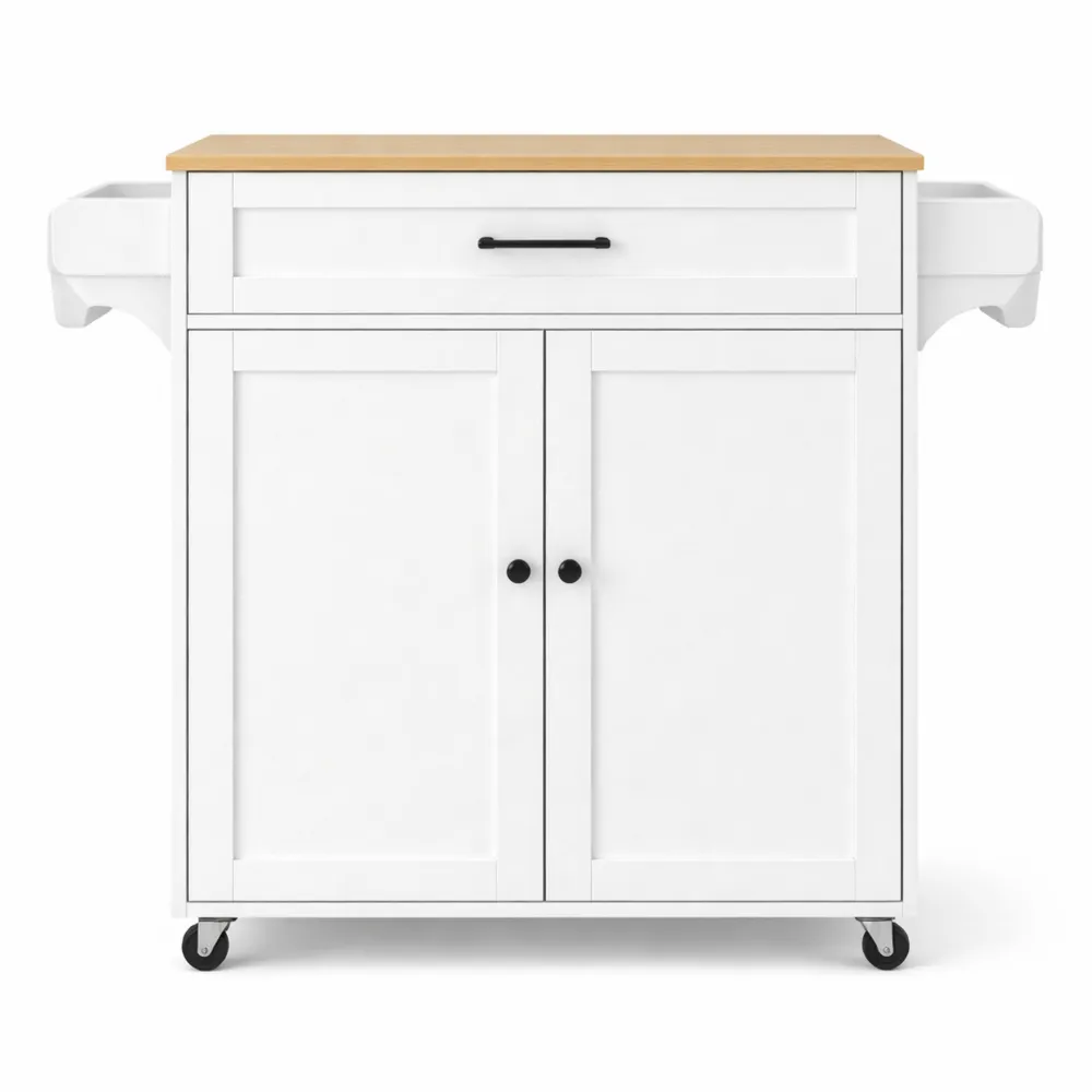 Praktischer Küchenrollwagen mit Handtuchhalter und Gewürzregal