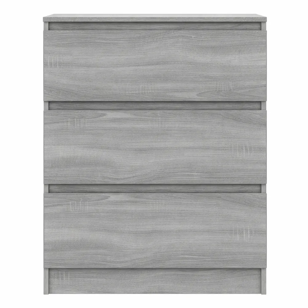 Moderne Anrichte mit Stauraum und Schubladen, Holzoptik Grau