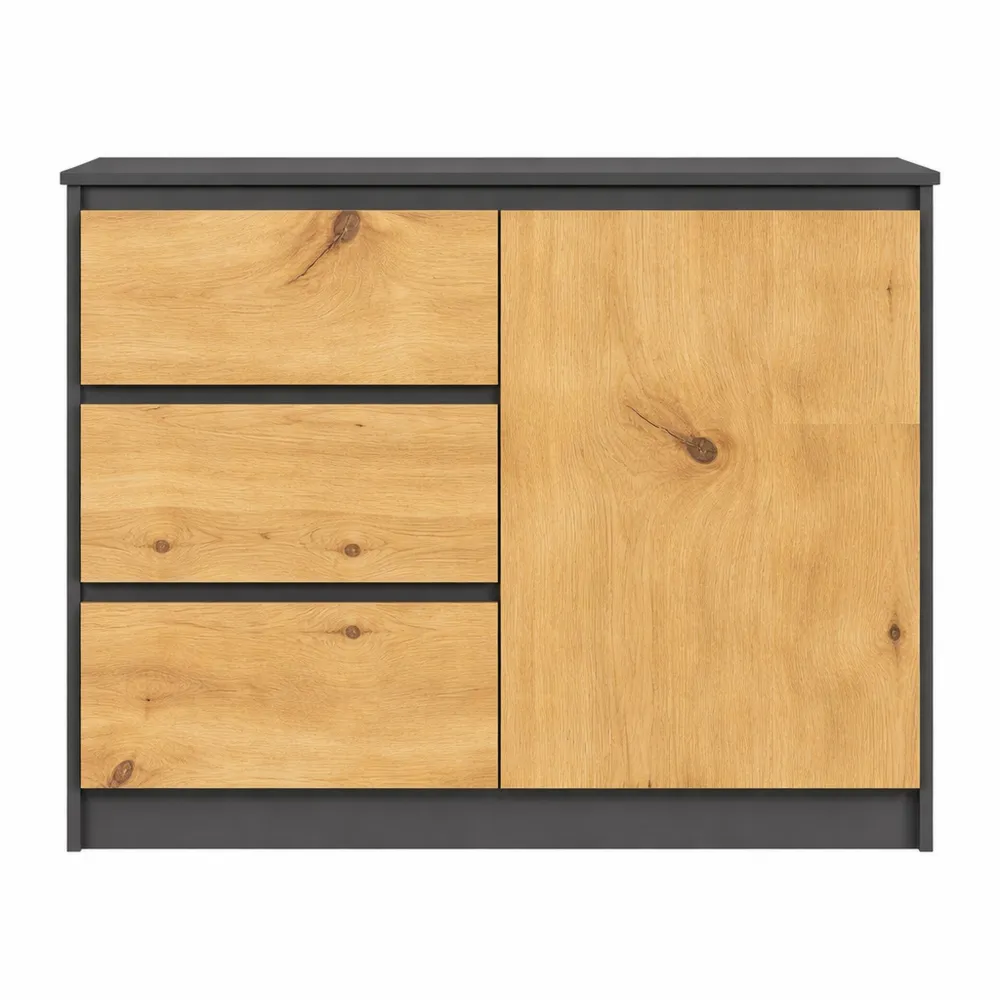 Moderne Kommode mit Türen und Schubladen, Wohnzimmer Schlafzimmer