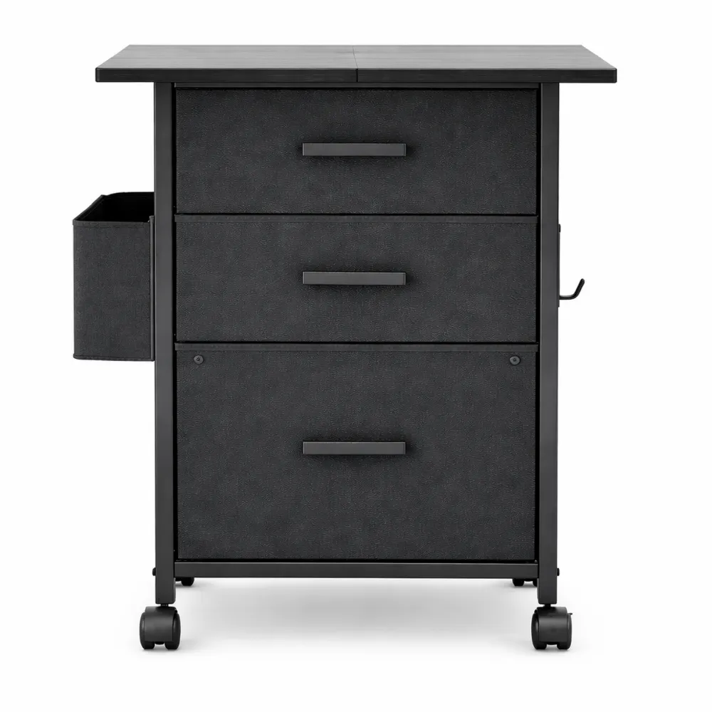 Mobiler Aktenschrank mit 3 Schubladen für DIN A4 Dokumente