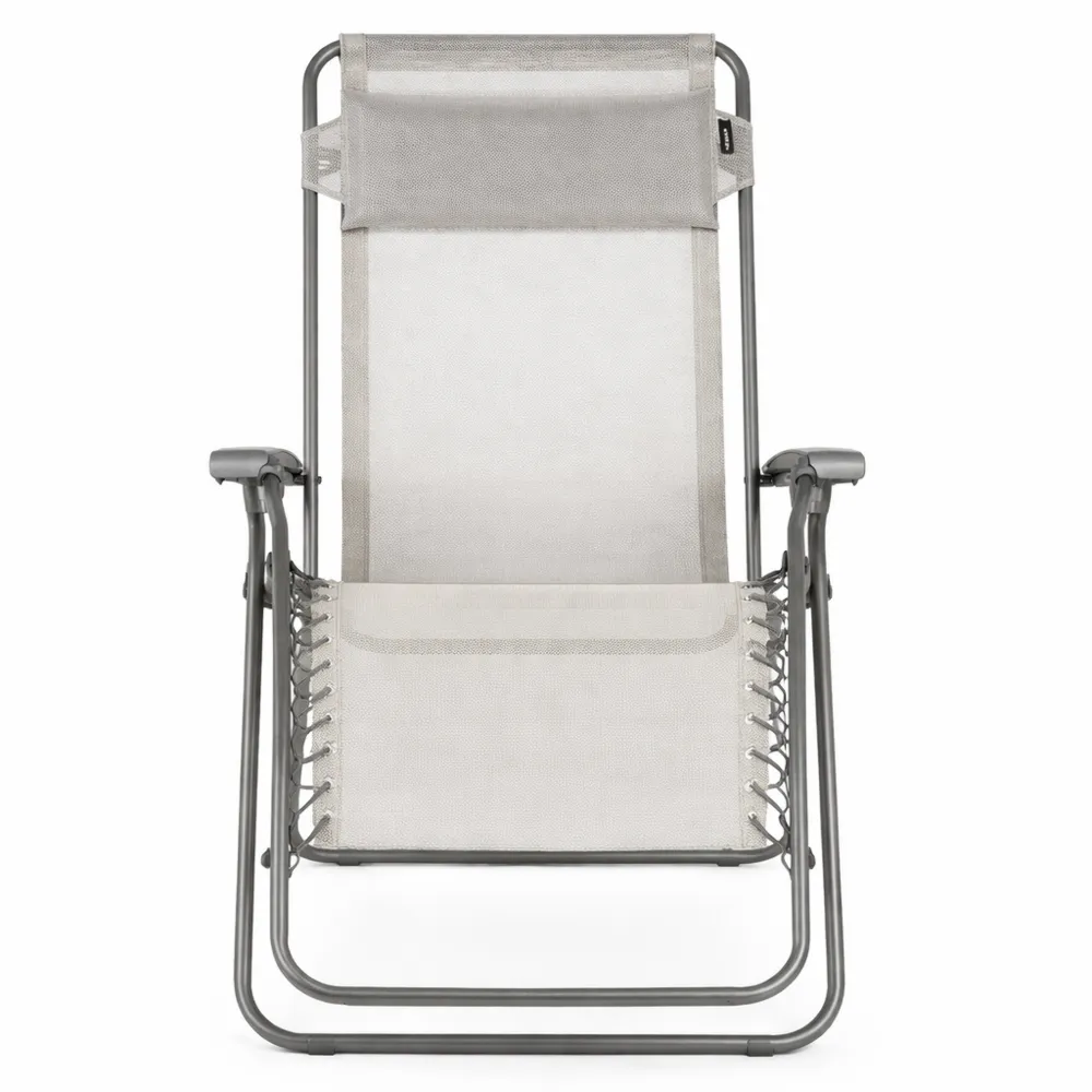 Klappbarer Liegestuhl für Garten mit Batyline-Gewebe