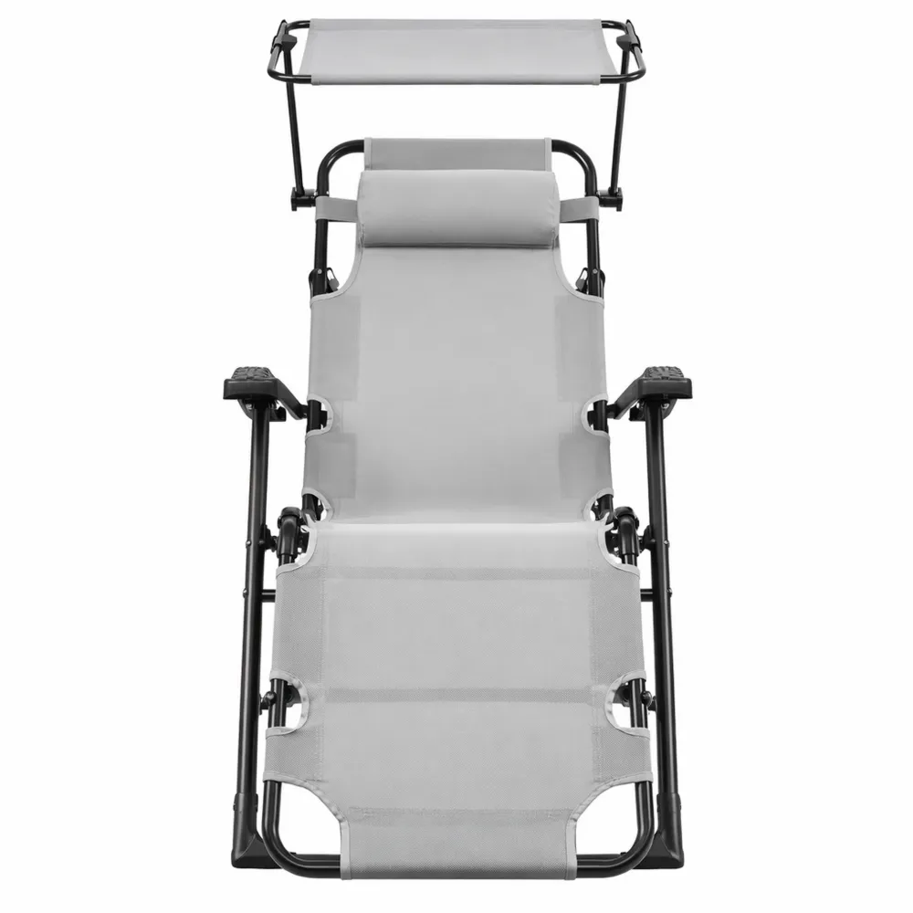 Verstellbare Sonnenliege mit Baldachin für Garten und Strand