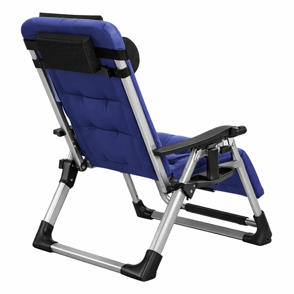 Klappbarer Liegestuhl mit hoher Belastbarkeit und Kissen