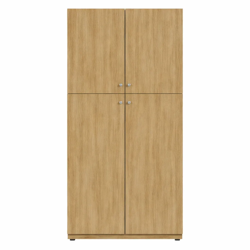 Moderner Büroschrank mit 5 Fächern und Drehtüren, ca. 70 x 184 x 40 cm