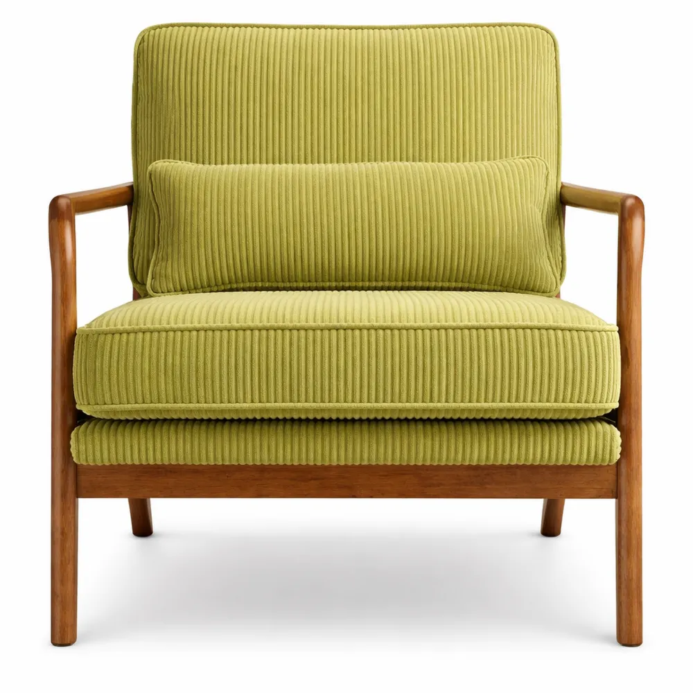 Moderner Loungesessel aus Cord, bis 200 kg belastbar