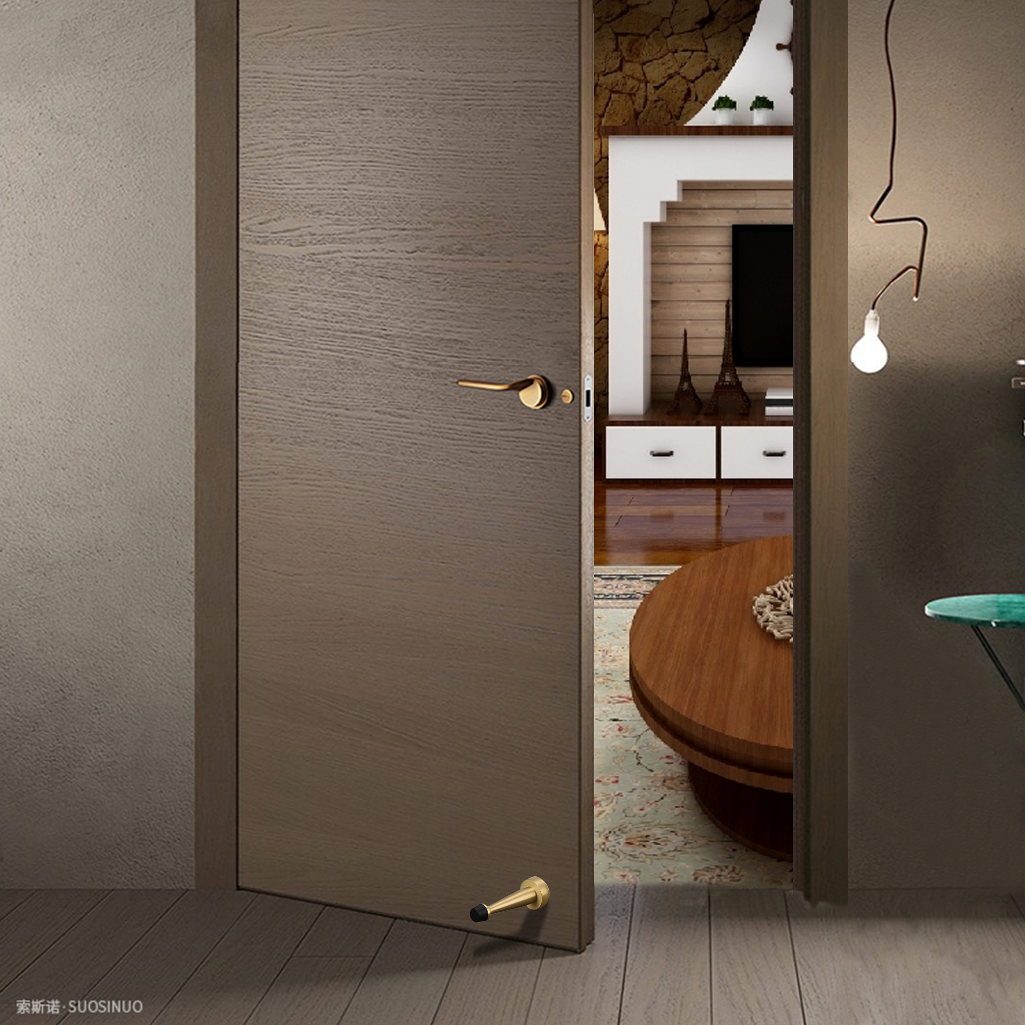 Heavy Duty Door Stops Gold