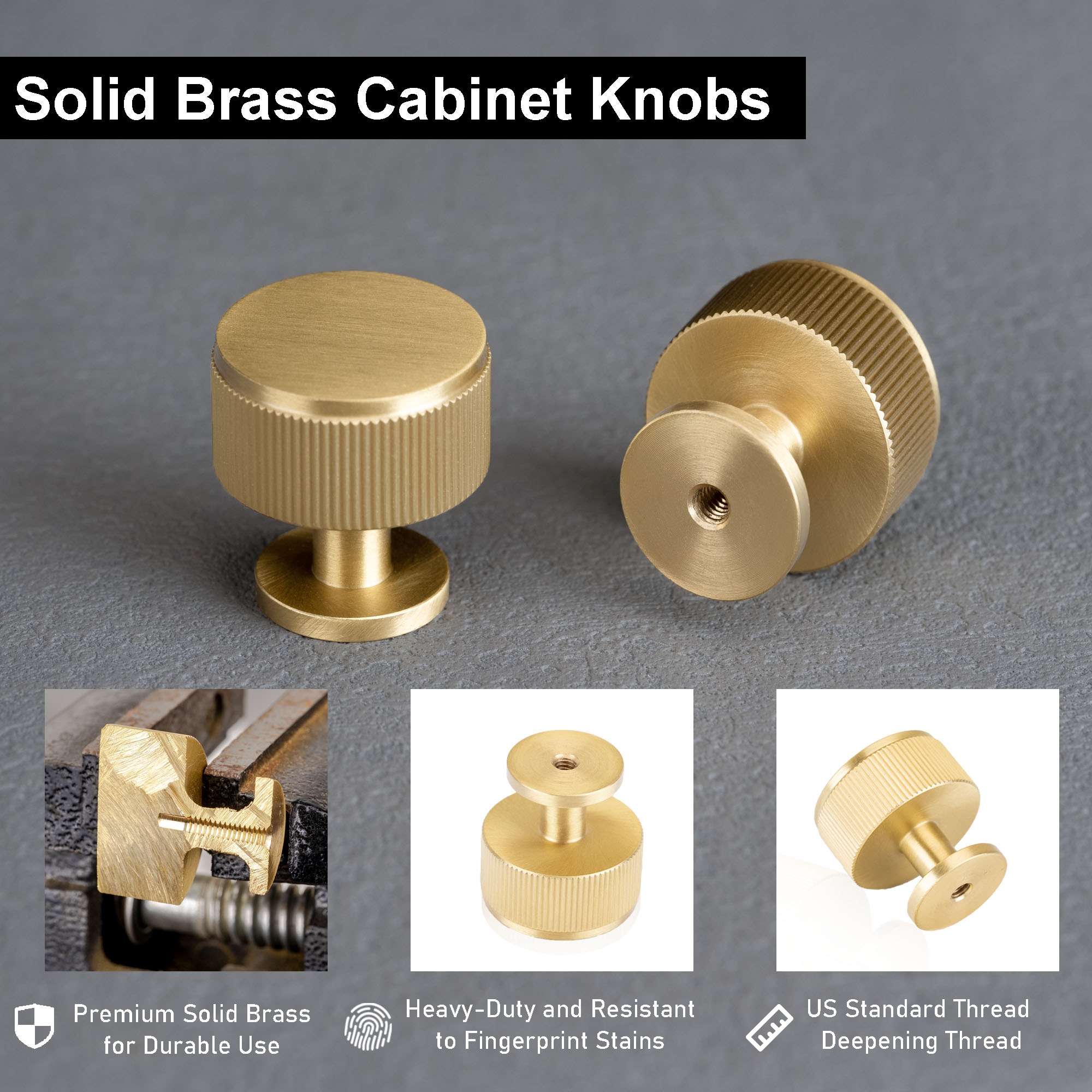 Vertical Grain Cabinet Knobs
