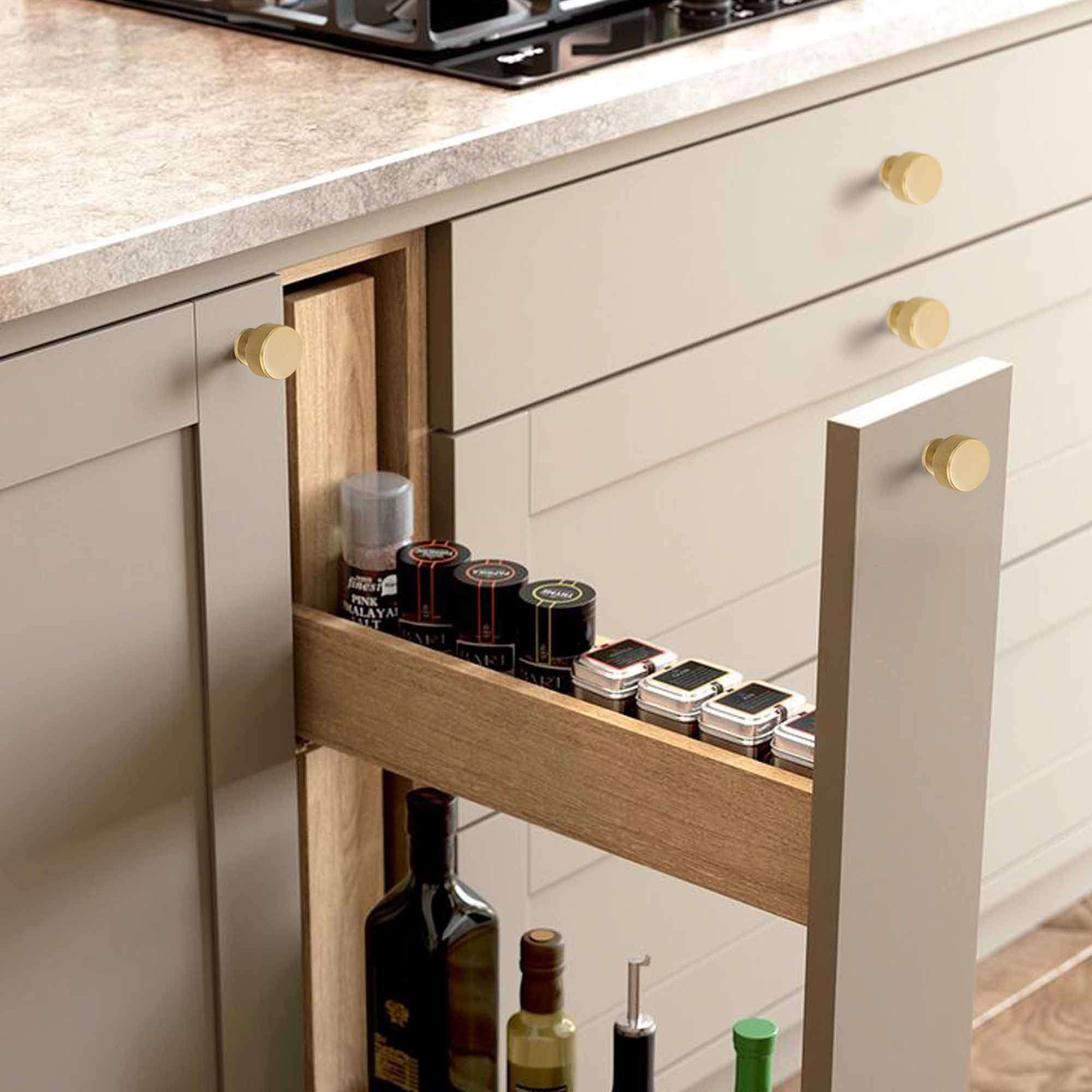 Vertical Grain Cabinet Knobs