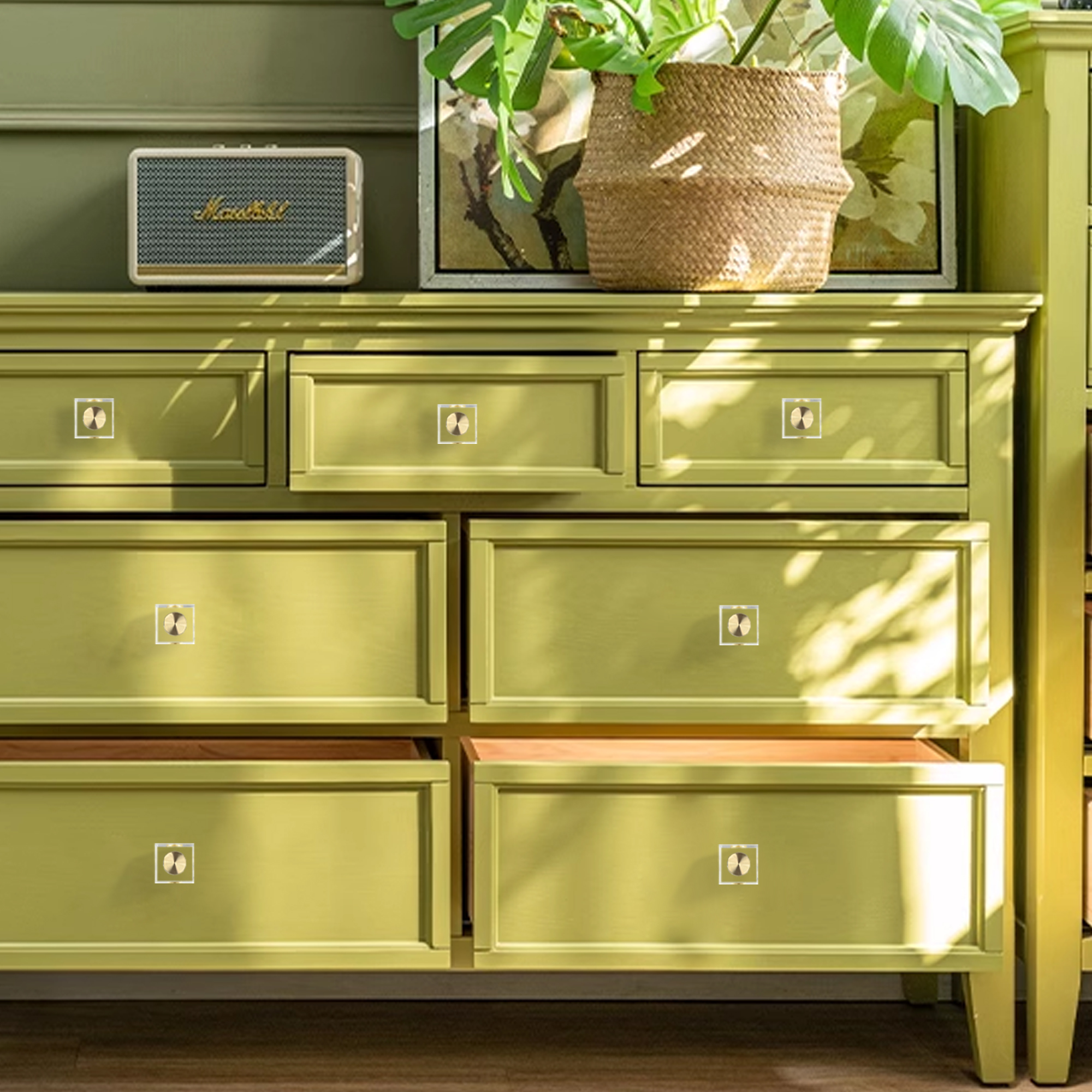 Crystal Square Cabinet Knobs