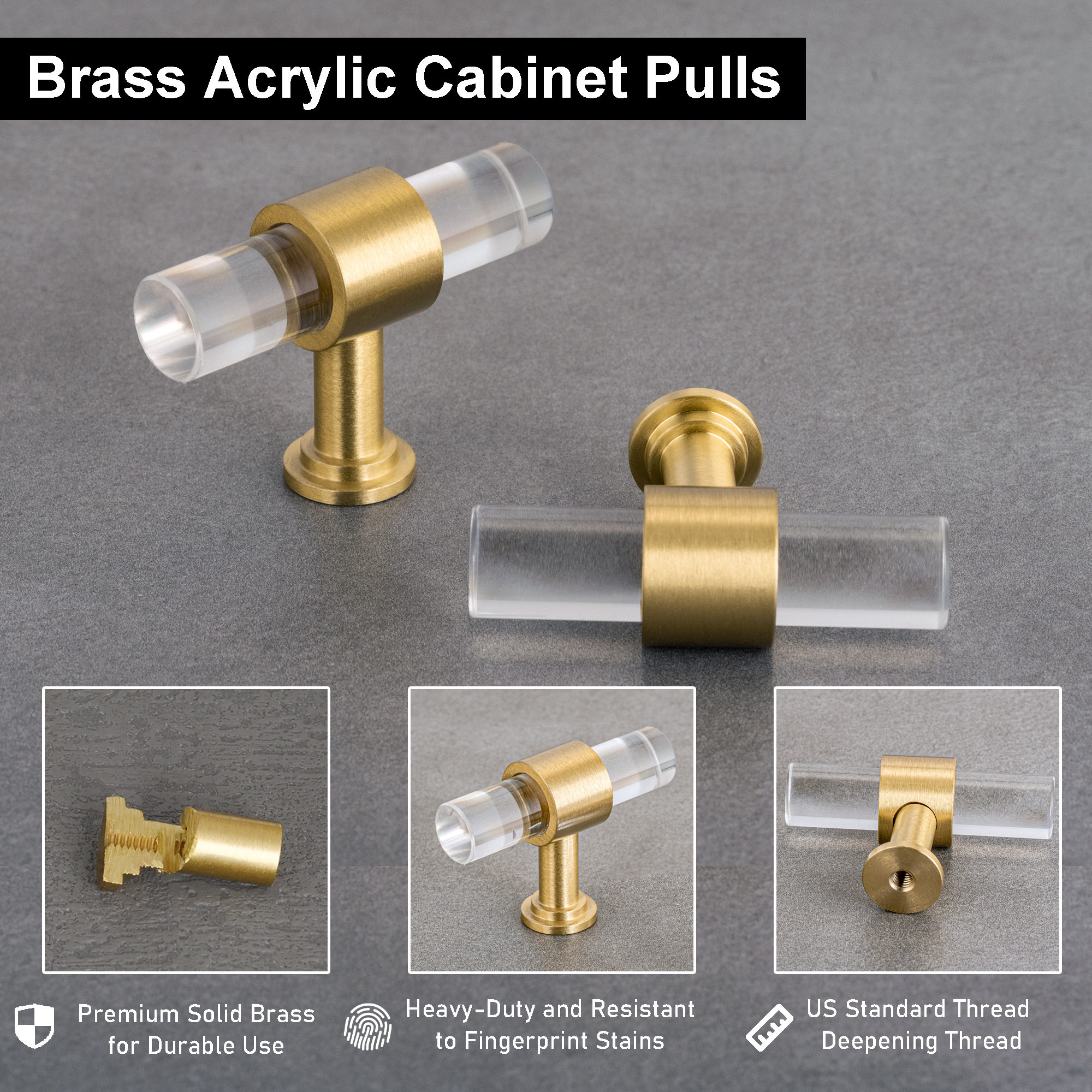 Acrylic T-Bar Pulls