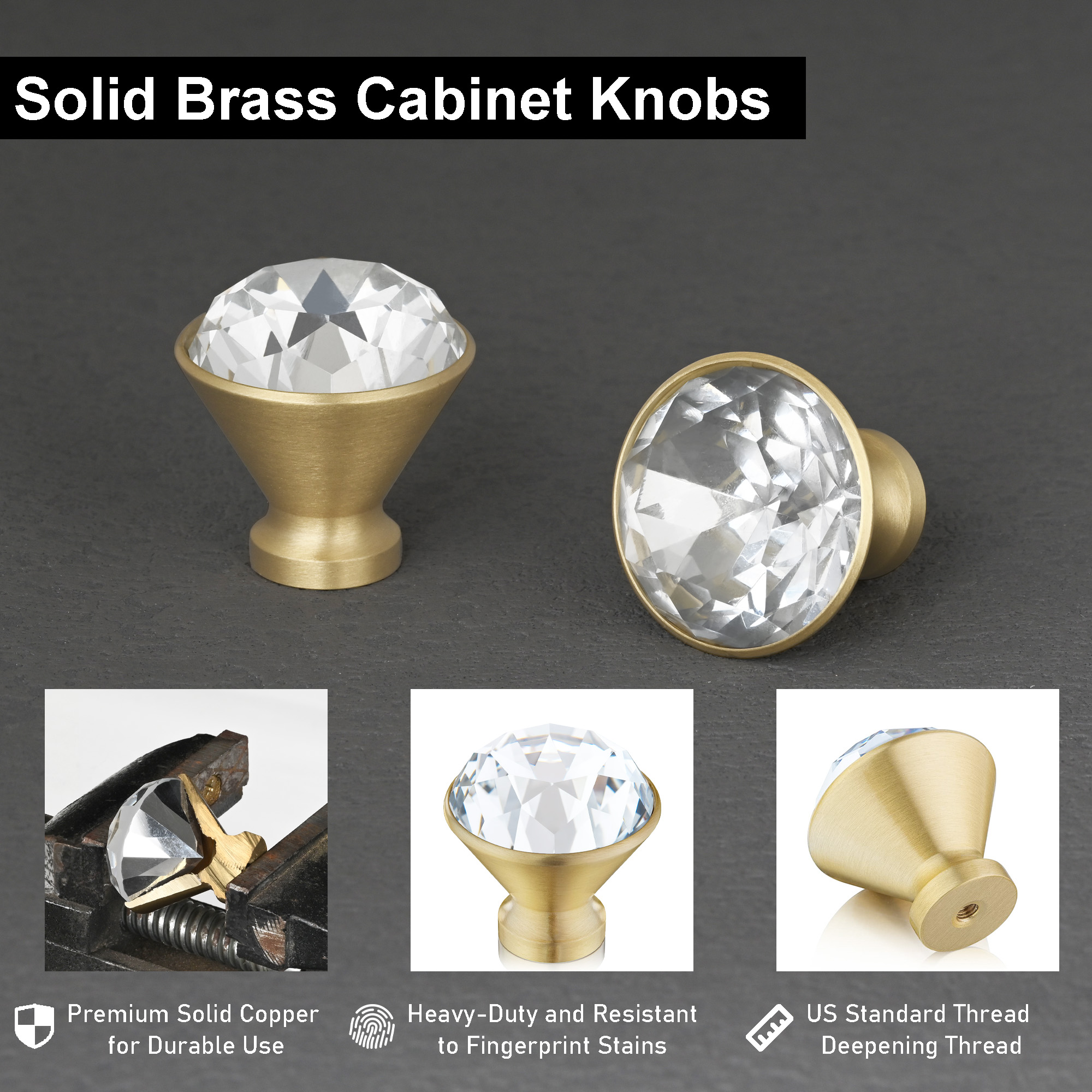 Diamond Crystal Cabinet Knobs 