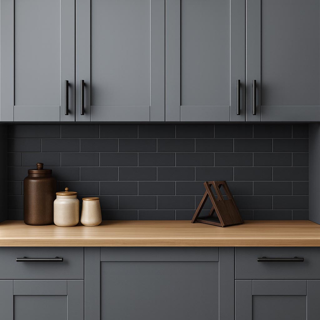 Round Rod Cabinet Pulls Black