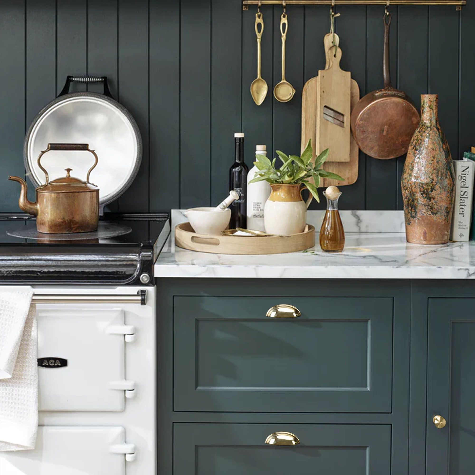 Unlacquered Cup Drawer Pulls