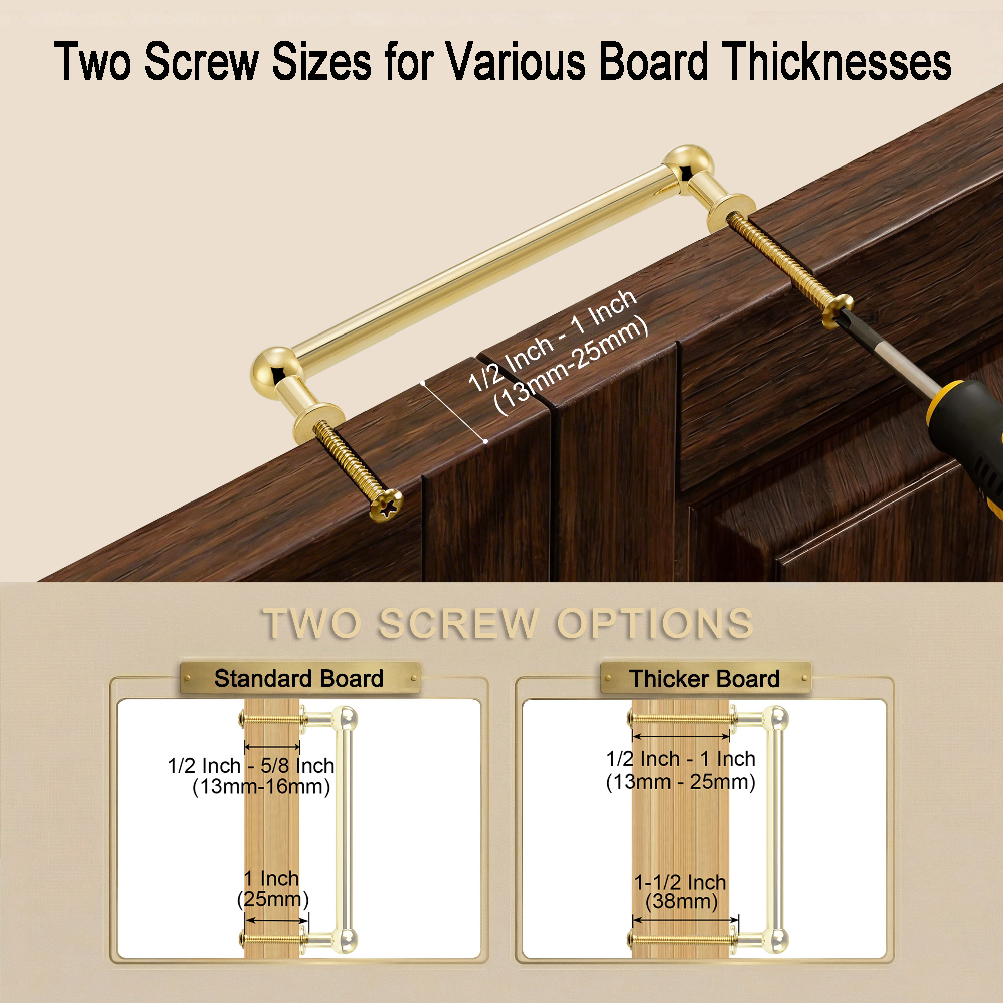 Unlacquered Brass Cabinet Pulls