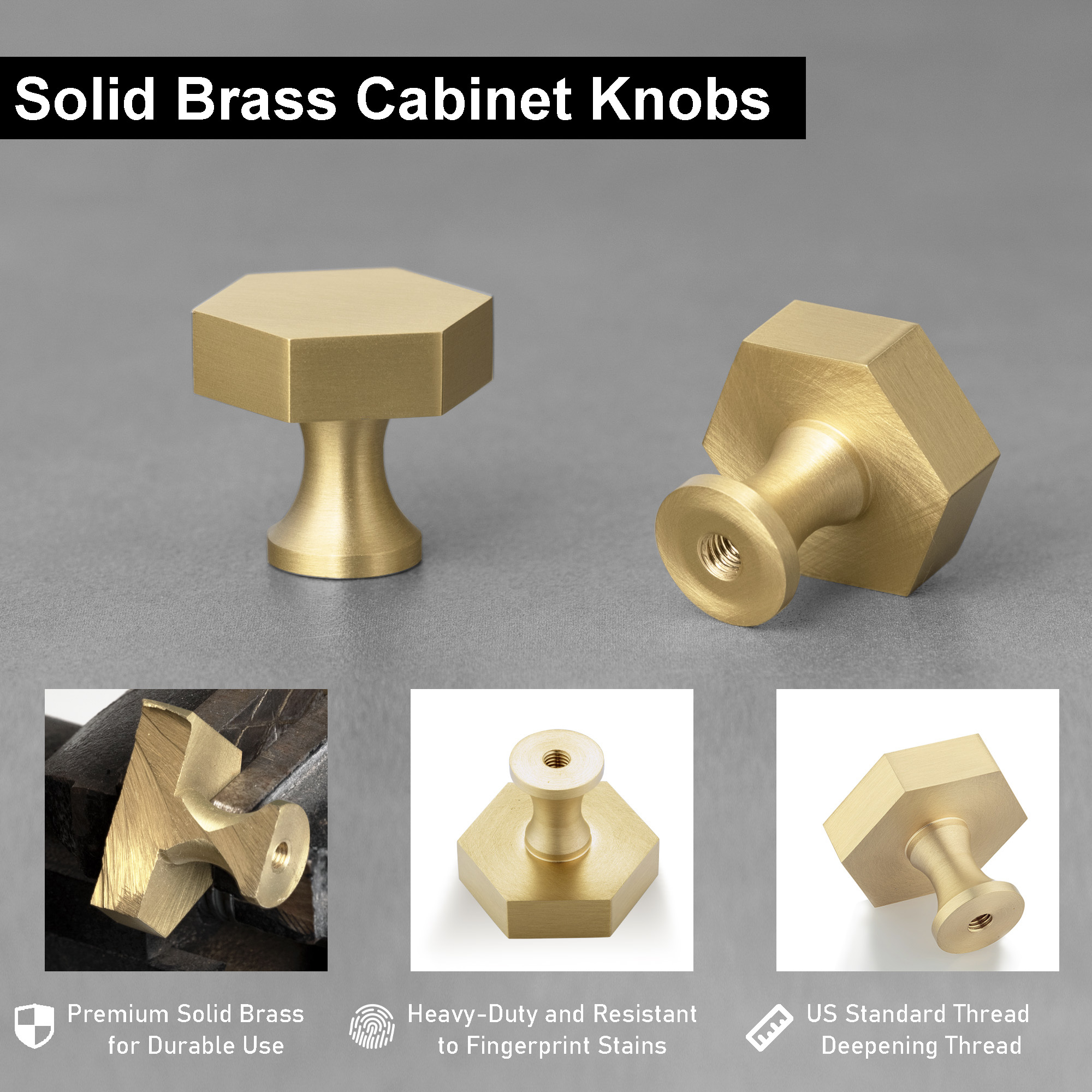 Hexagon Cabinet Knobs