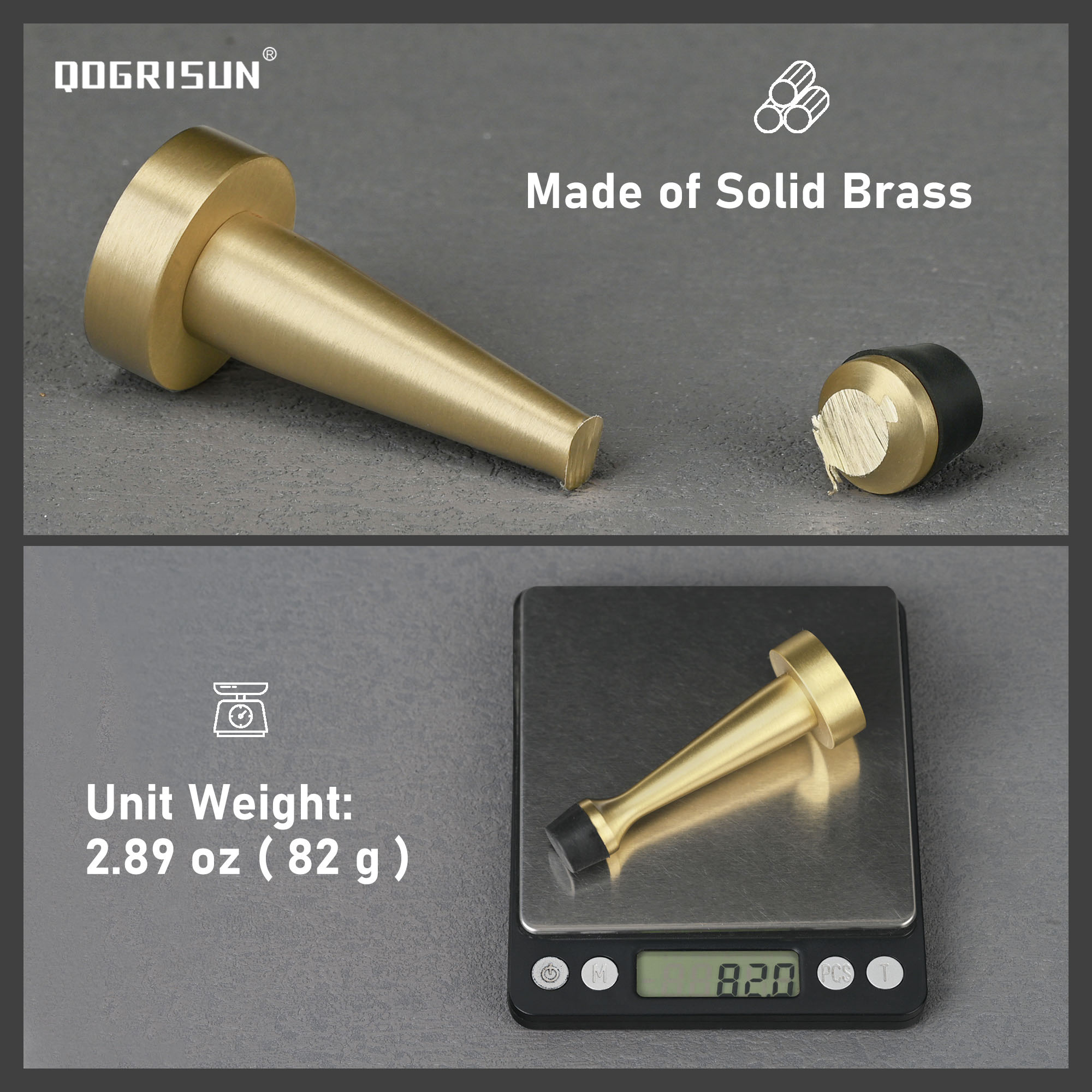Heavy Duty Door Stops Gold