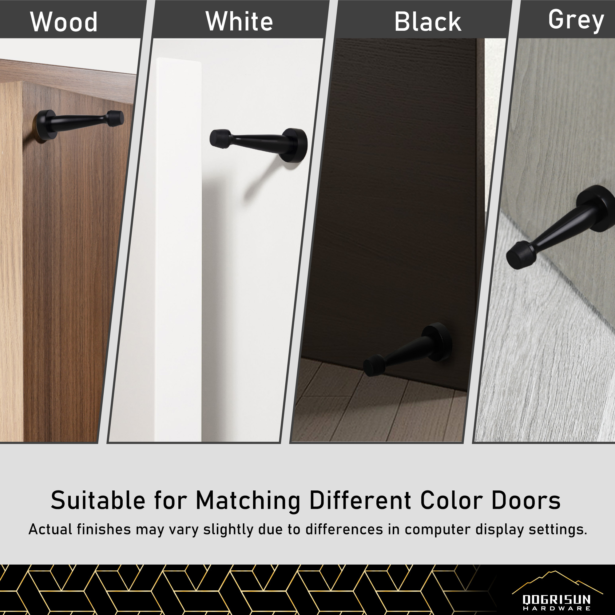 Heavy Duty Door Stops Black