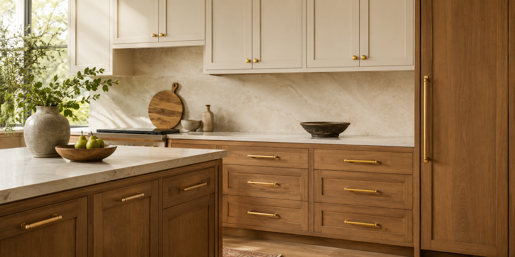 QOGRISUN Brass Cabinet Hardware Hero