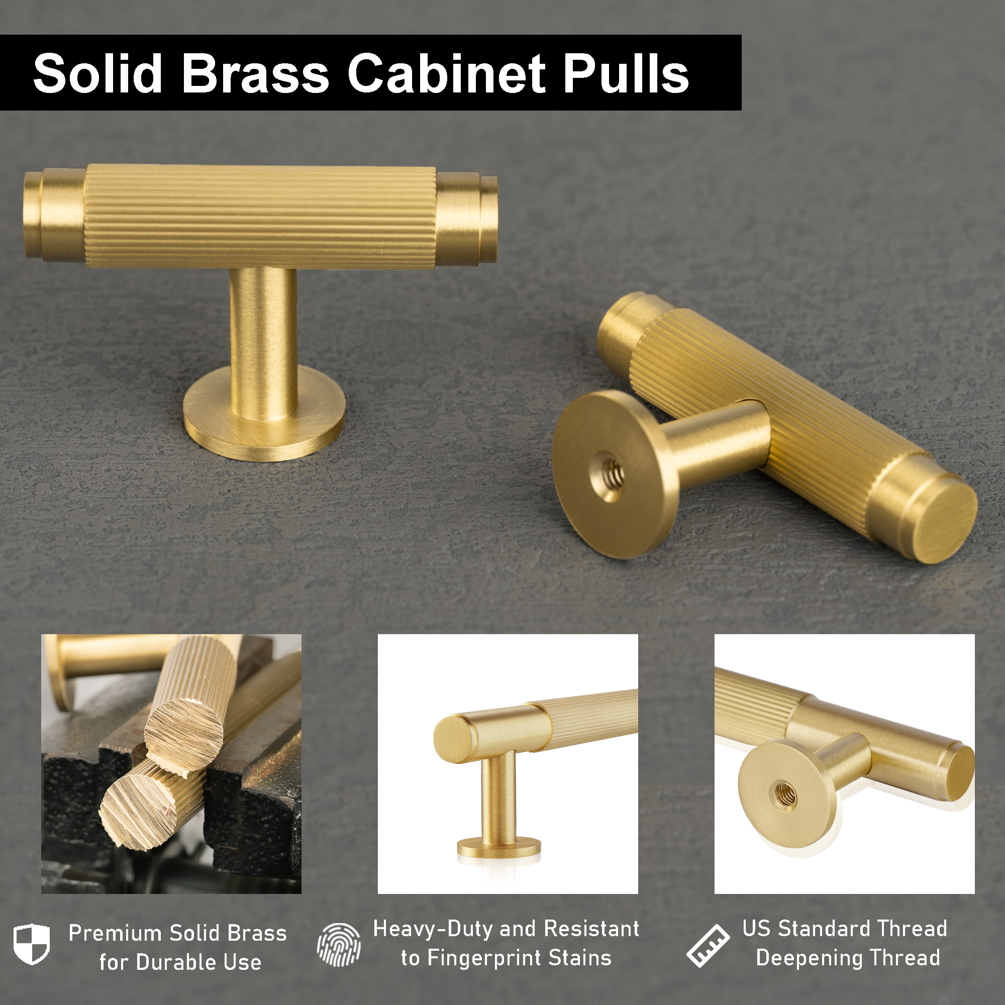 Vertical Grain T-Bar Pulls