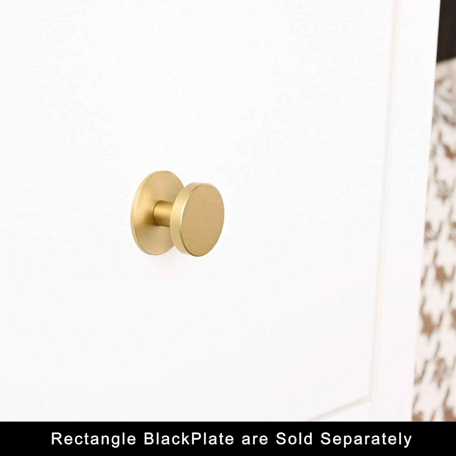 Solid Brass Cabinet Knobs Back Plates