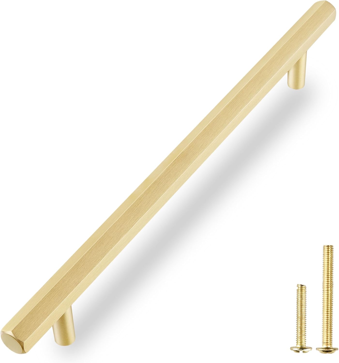 QOGRISUN Solid Brass Cabinet Pulls Hexagon