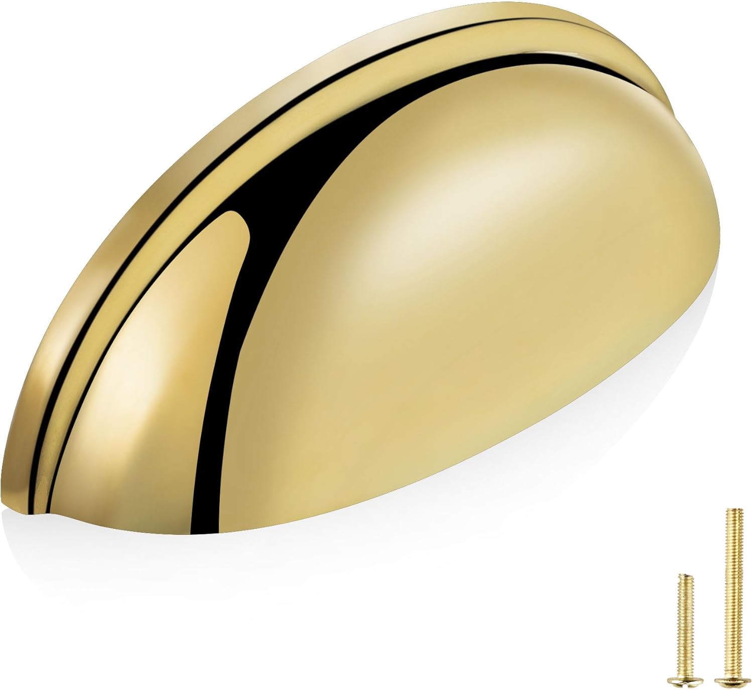 Unlacquered Brass Cabinet Cup Pulls