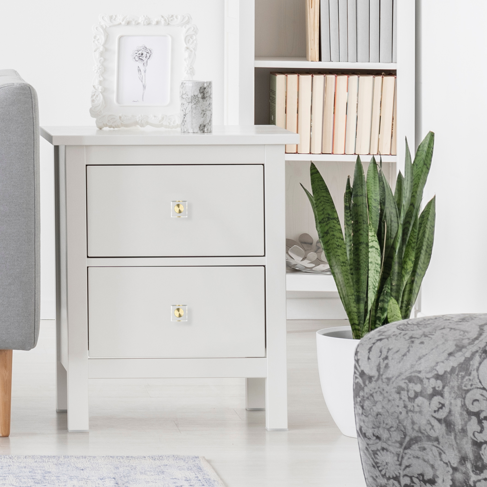 Crystal Square Cabinet Knobs