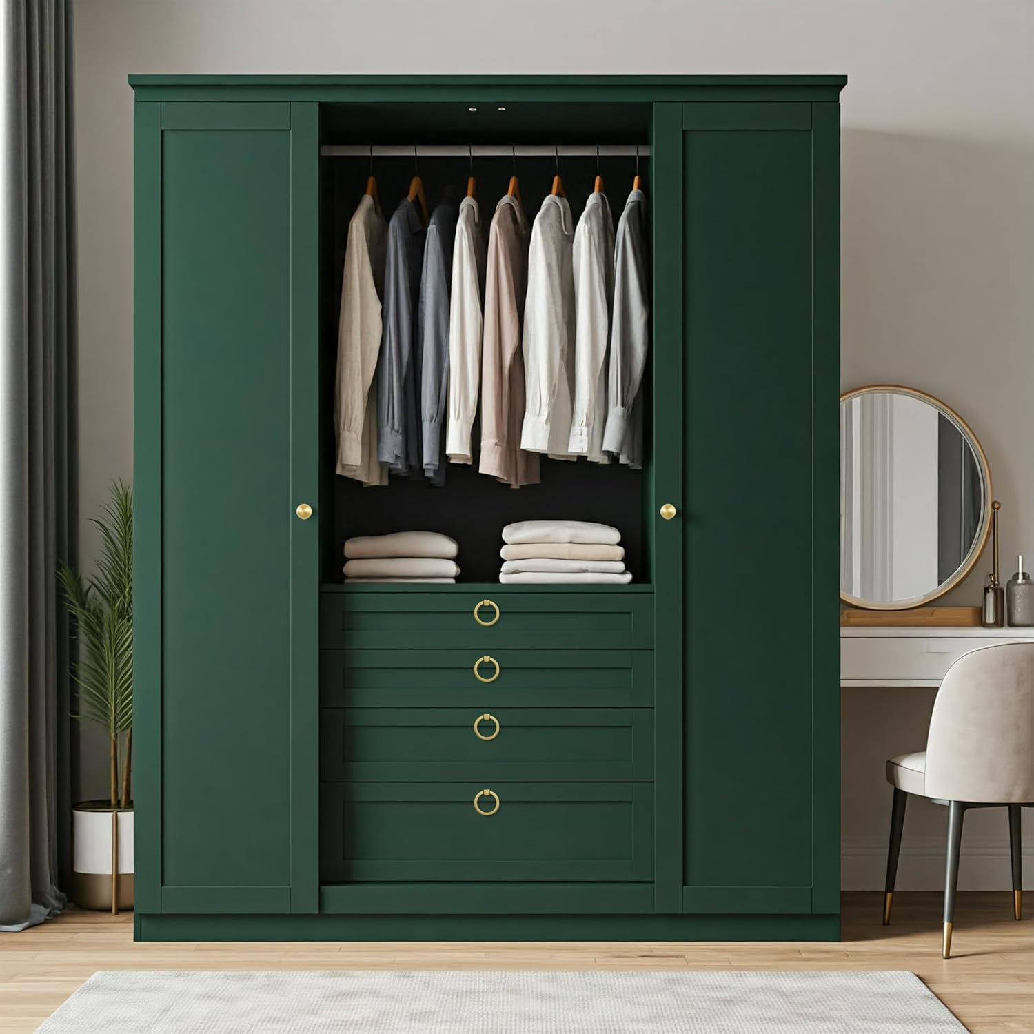 Solid Brass Ring Pulls for Dresser Drawer