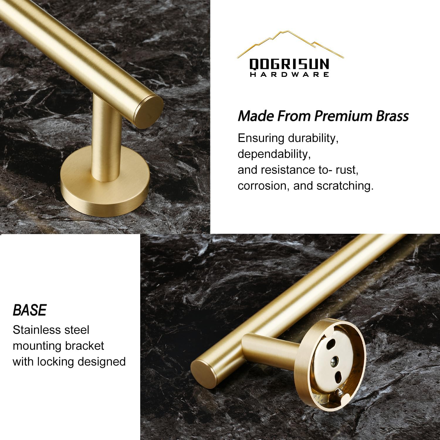 Brass Towel Bar for Bathroom