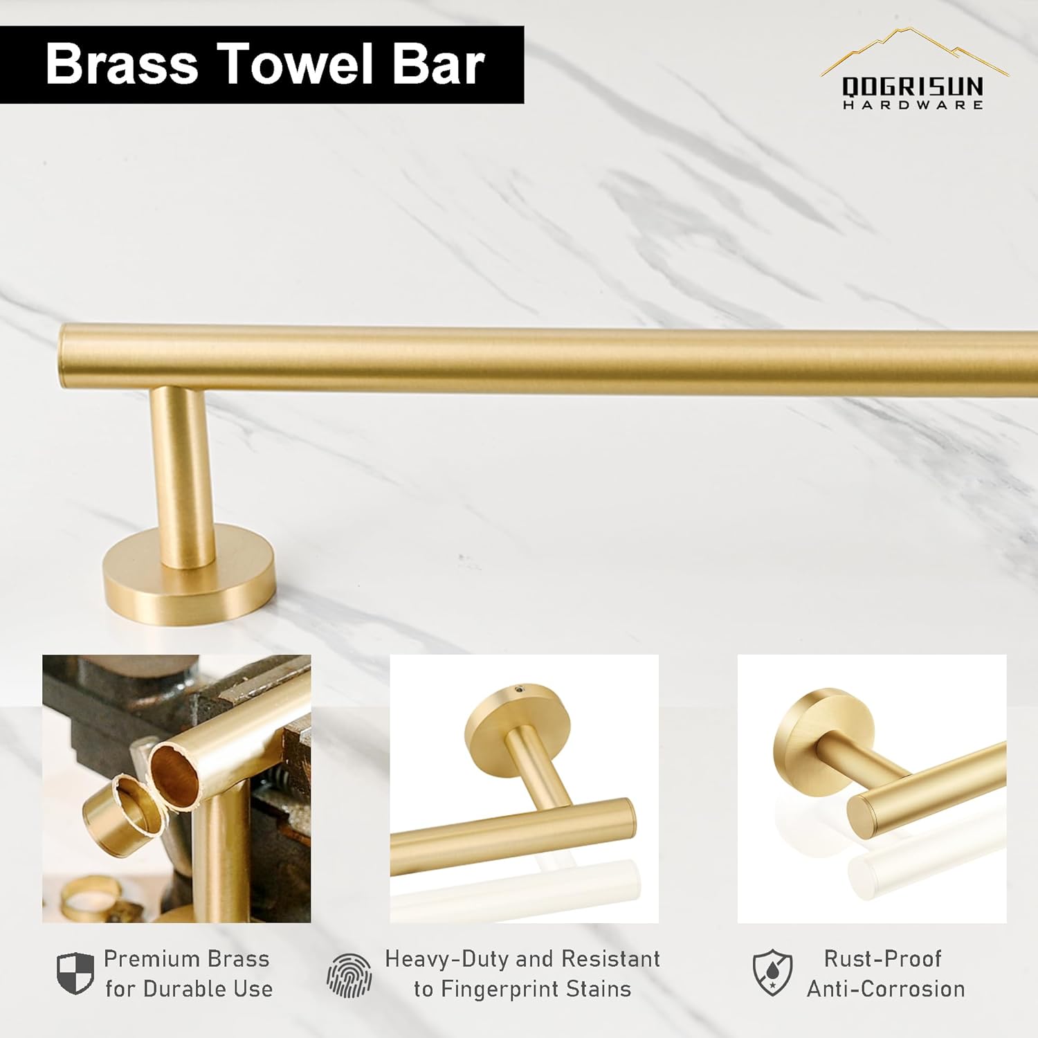 Brass Towel Bar for Bathroom