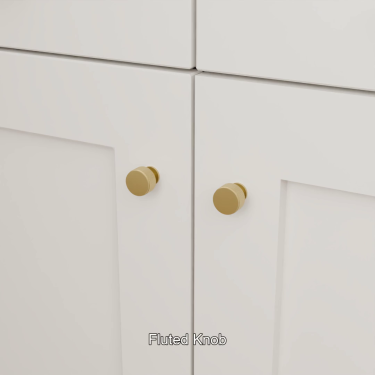 Fluted Brass Cabinet Knobs