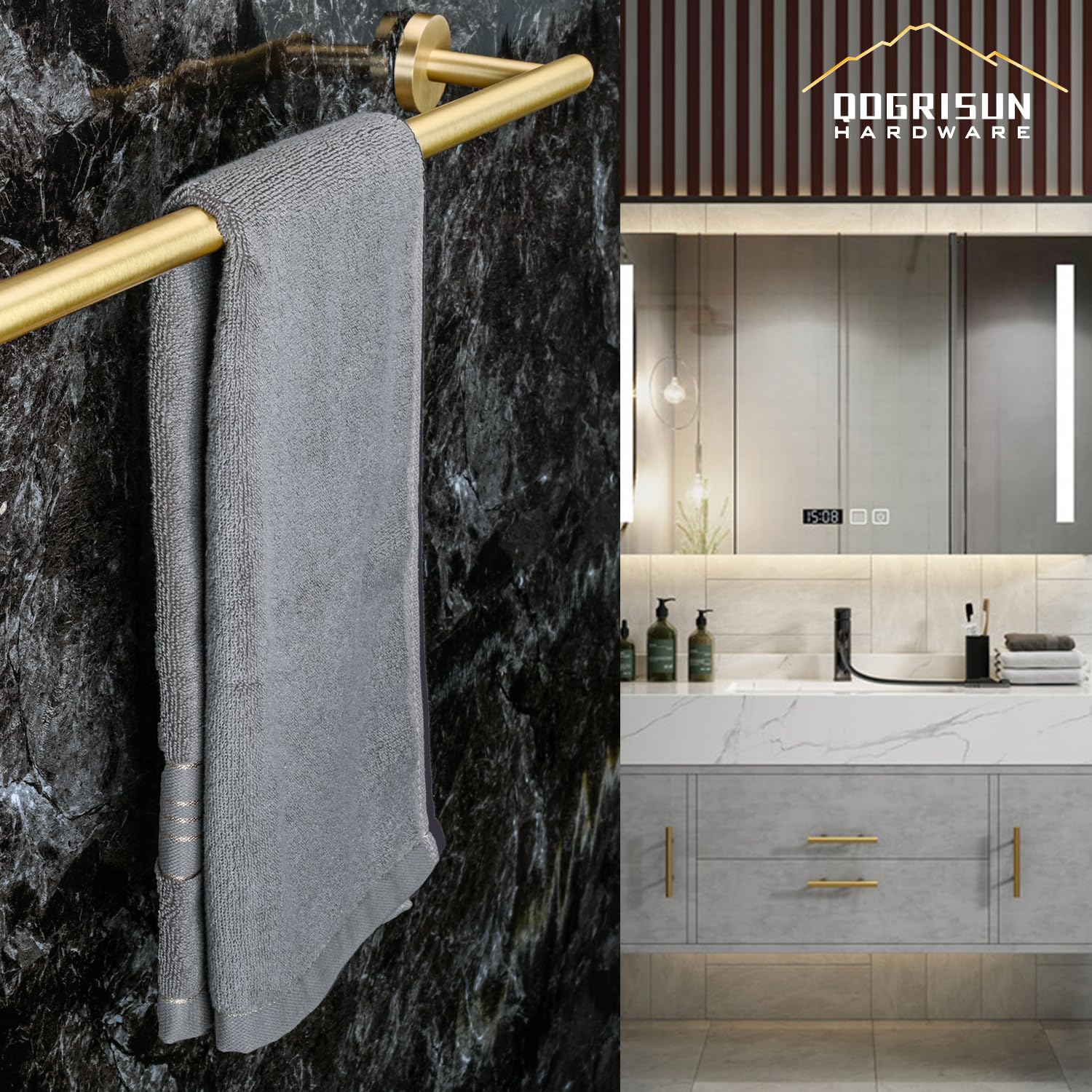 Brass Towel Bar for Bathroom