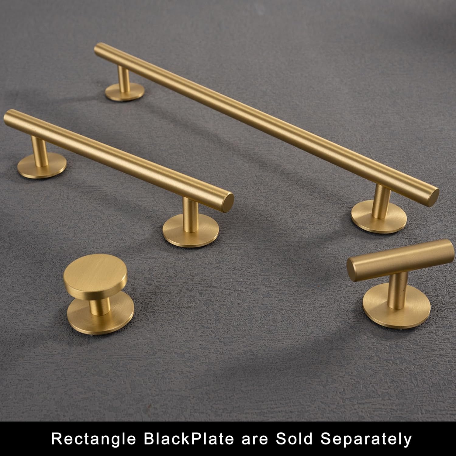 Solid Brass Cabinet Knobs Back Plates