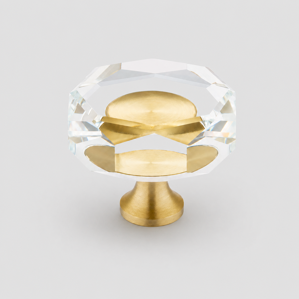 Crystal Polygonal Cabinet Knobs