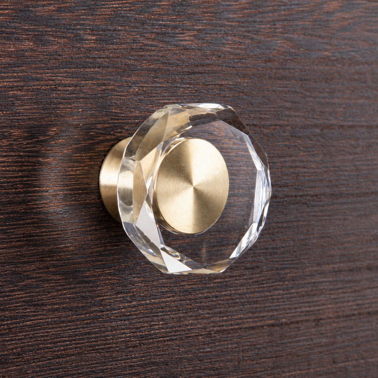 Crystal Polygonal Cabinet Knobs