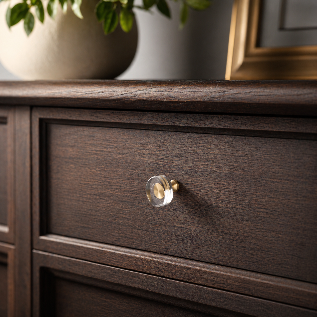 Crystal Round Cabinet Knobs