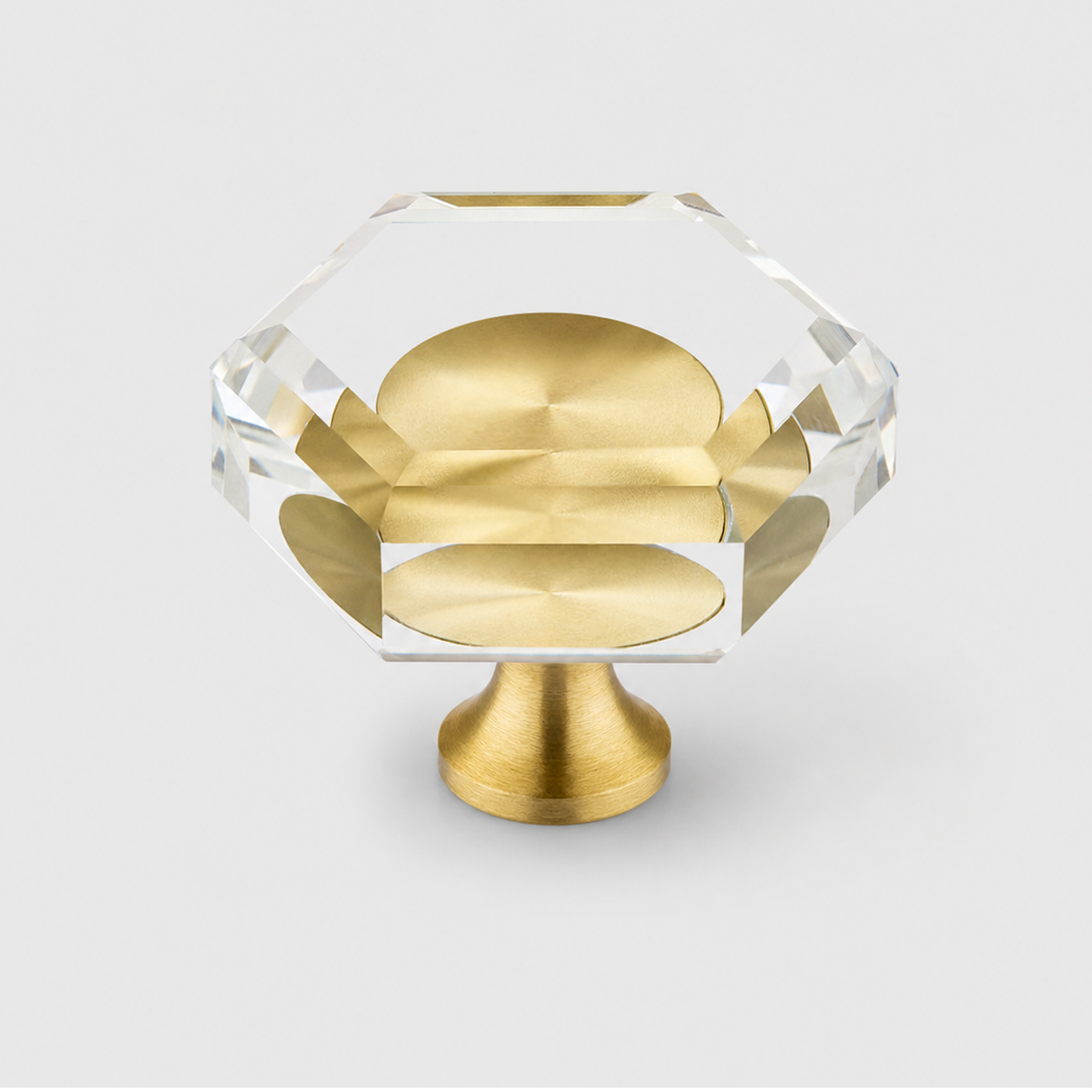 Crystal Hexagonal Cabinet Knobs