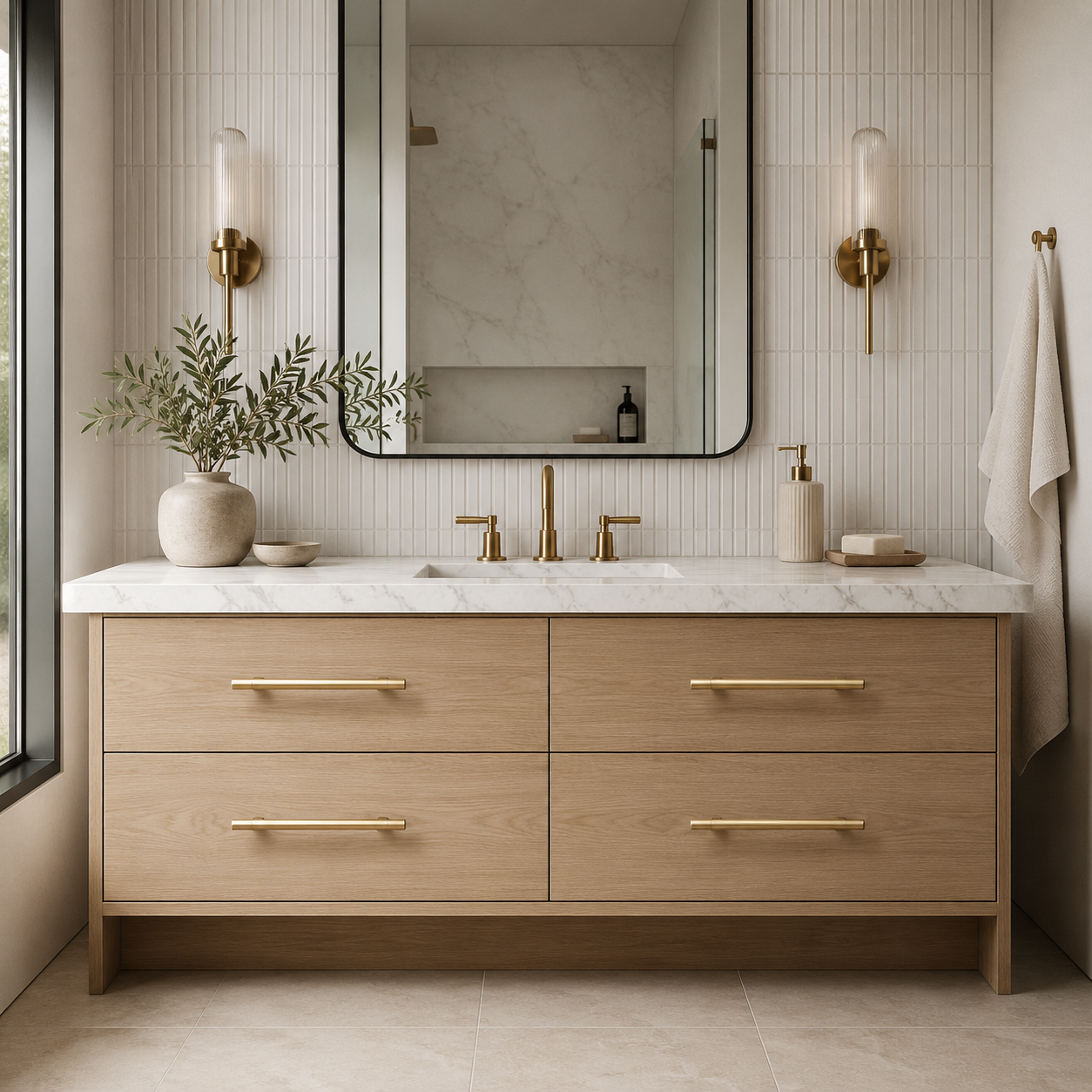 QOGRISUN Two Hole Brass Cabinet Pull