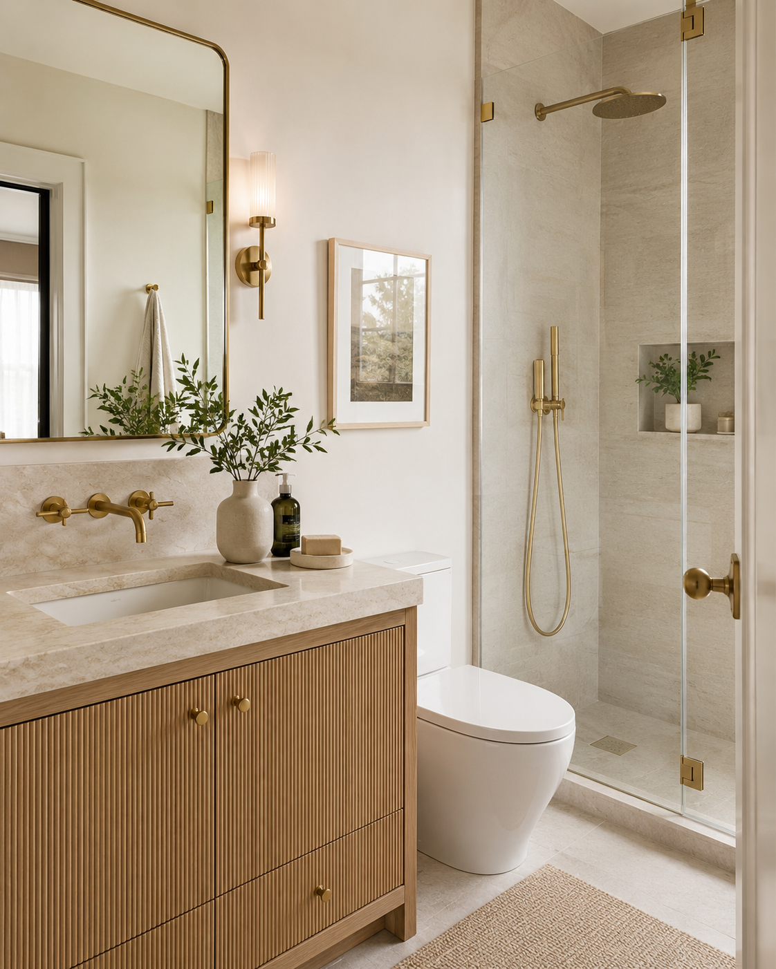 Brass hardware pairing moodboard