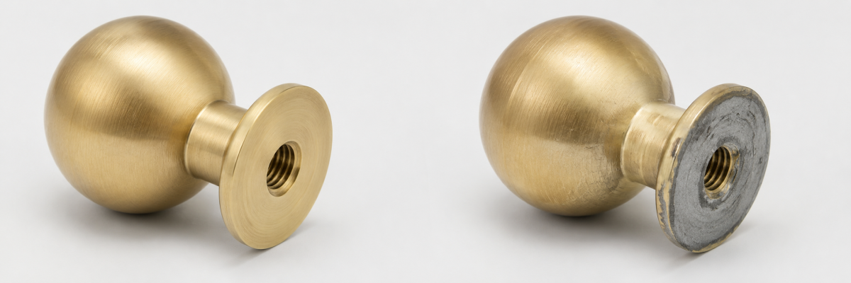 solid brass knob thread quality comparison