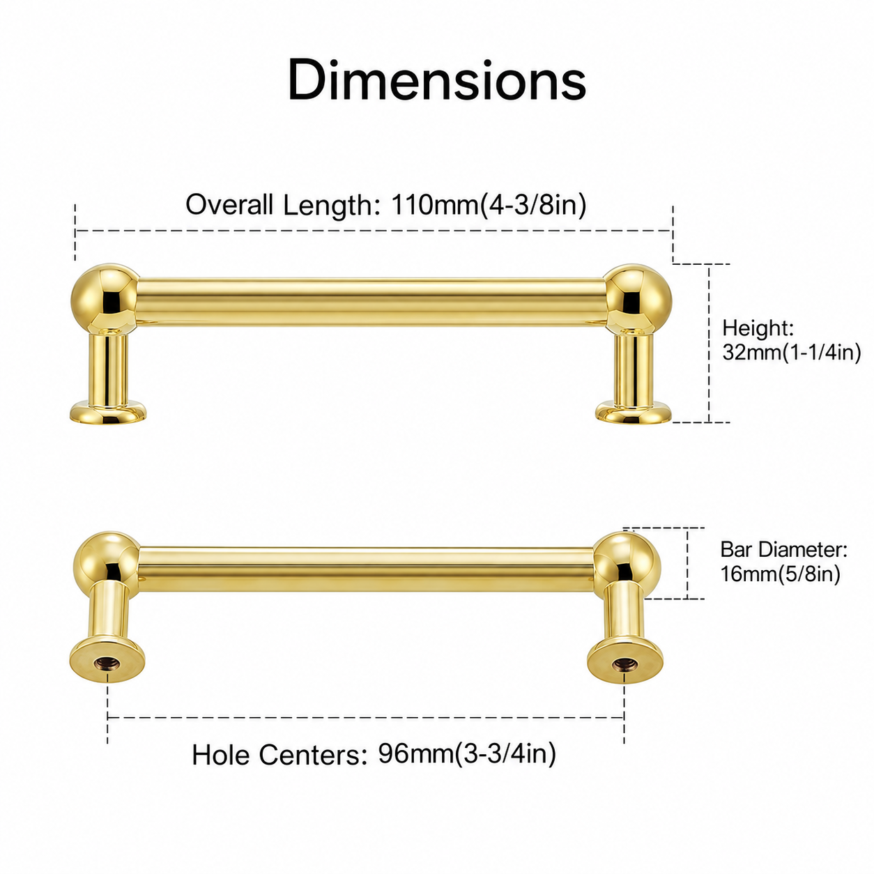 3-3/4" CC Dimensions