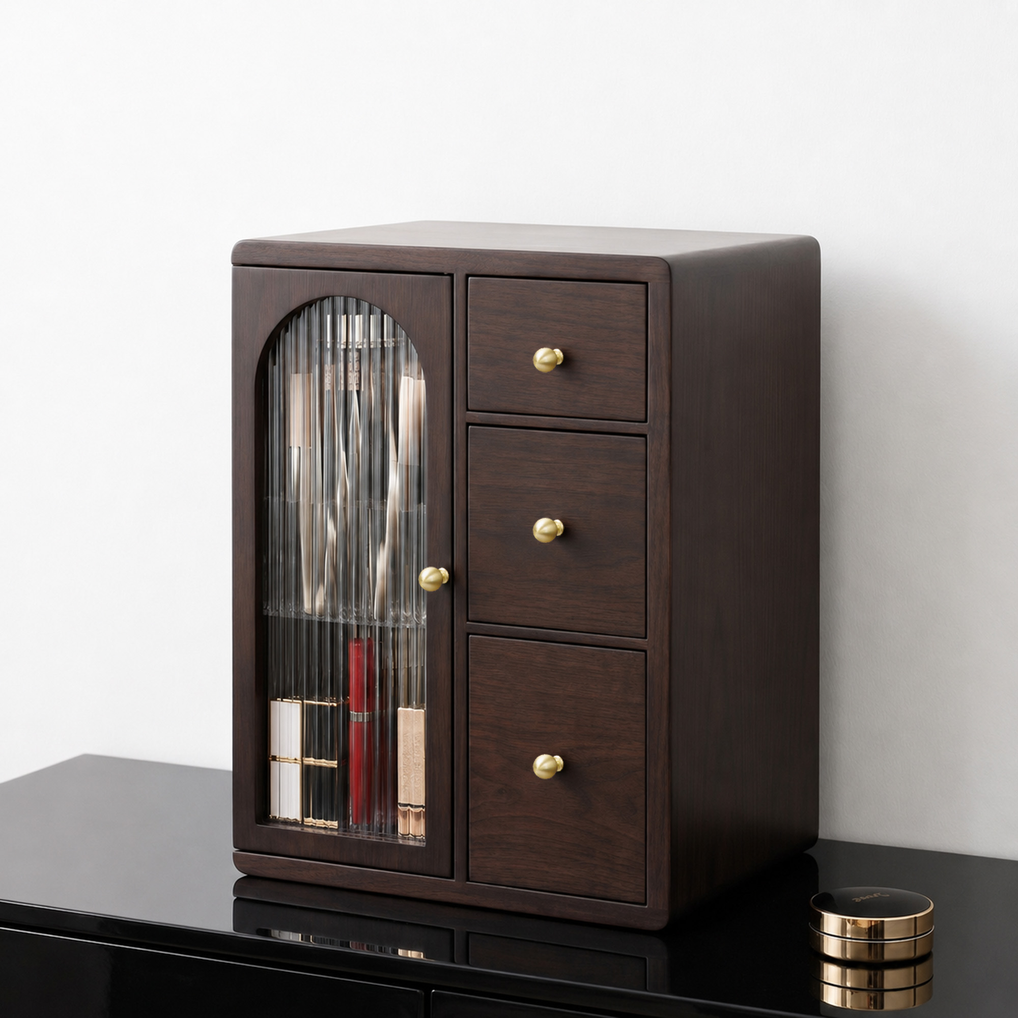 Spherical Mini Knobs Brushed Brass