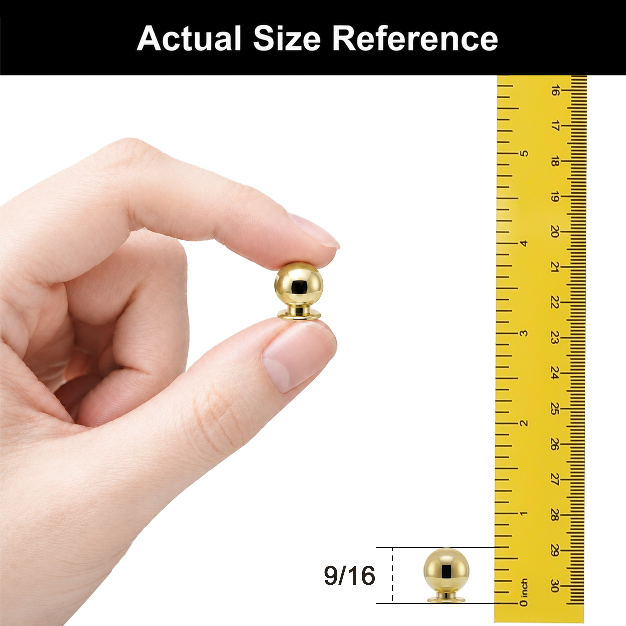 Unlacquered Brass Spherical Mini Knobs