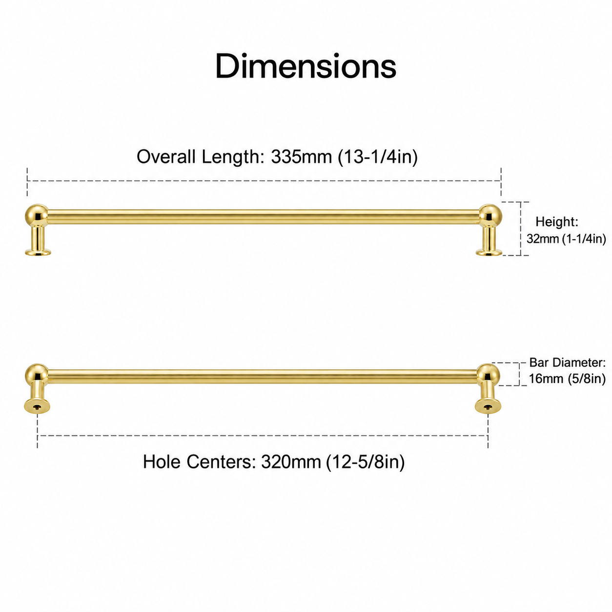 12-5/8" CC Dimensions