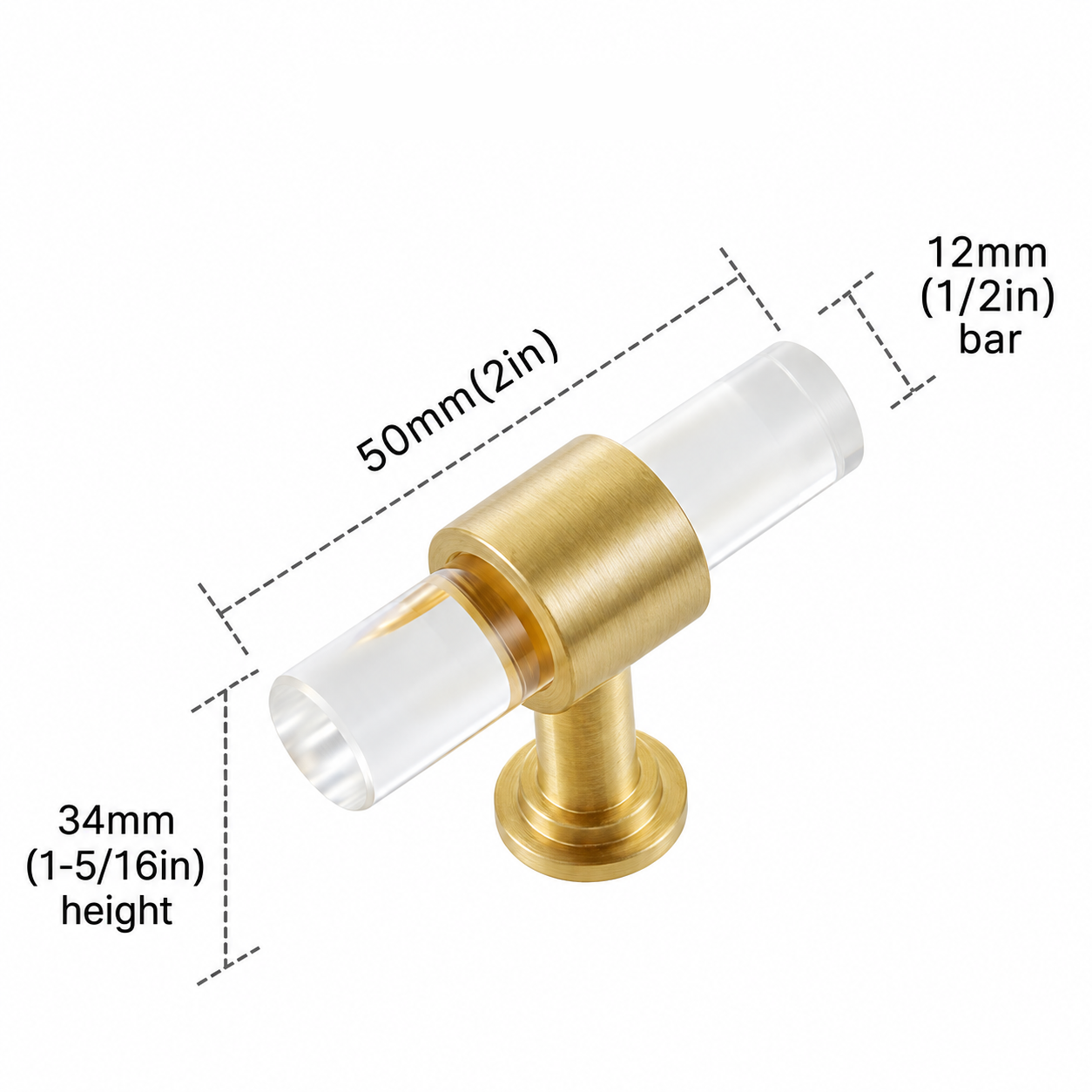 Acrylic T-Bar Pulls — Measurement Measurement