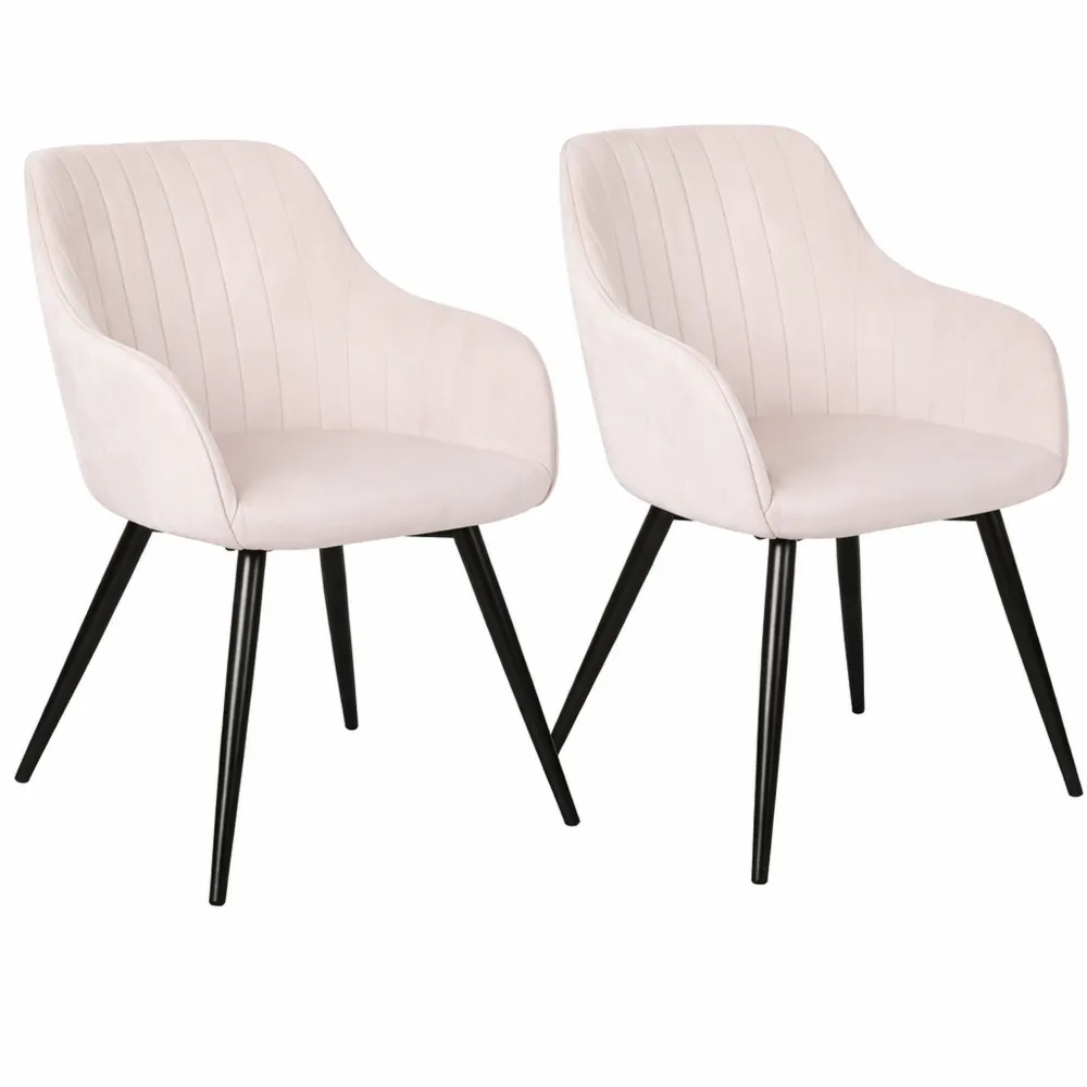 Set aus 2 ergonomischen und bequemen Stühlen im skandinavischen Design für Esszimmer, Wohnzimmer und Büro