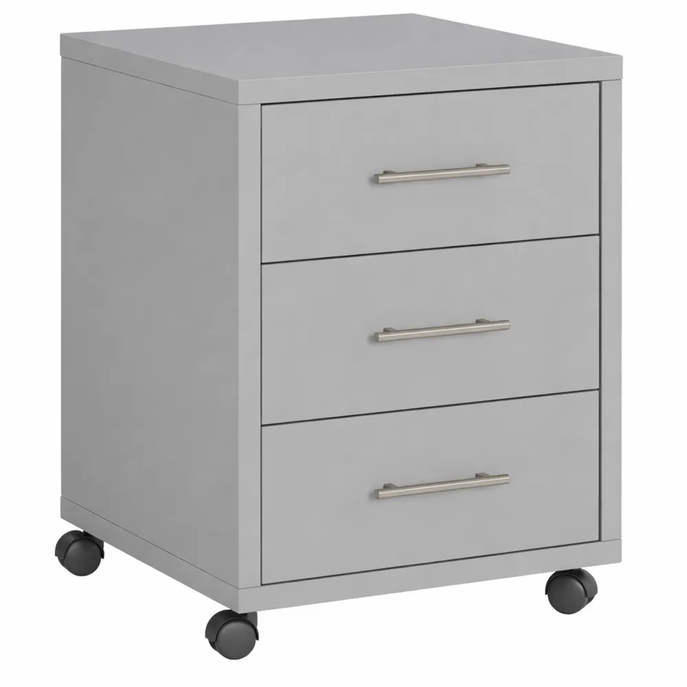 Moderner Rollcontainer aus Holzwerkstoff in Grau, 58,8 x 44,1 x 42 cm