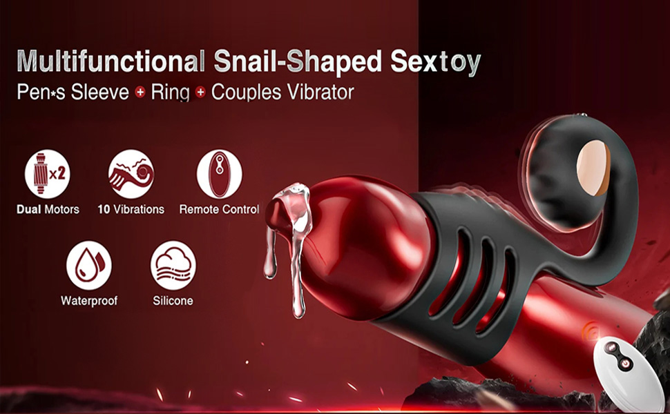 Male Snail Armor Vibrating CockRing