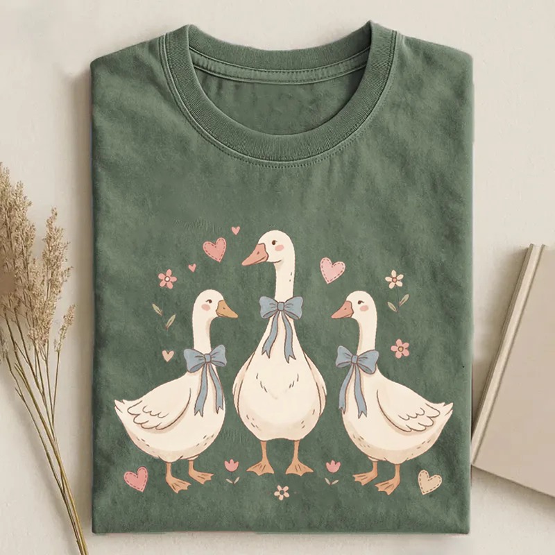 Cute Goose T-shirt - Vintage Washed Apparel by VanceMade